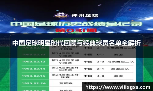 中国足球明星时代回顾与经典球员名单全解析
